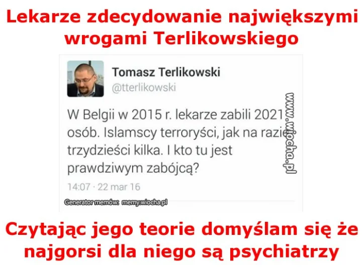 Lekarze zdecydowanie największymi wrogami