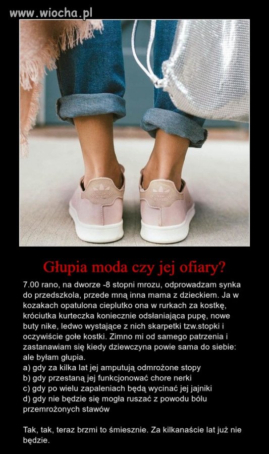 Kompletny idiotyzm te gołe kostki