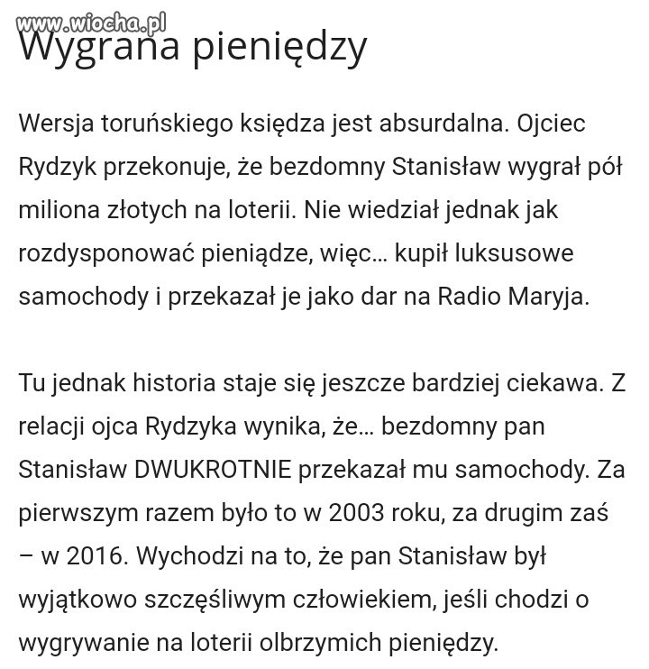 Wyjaśniło się skąd bezdomny wziął 2 grube fury 