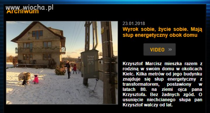 Panie Krzysztofie. Ten słup jeszcze tam postoi