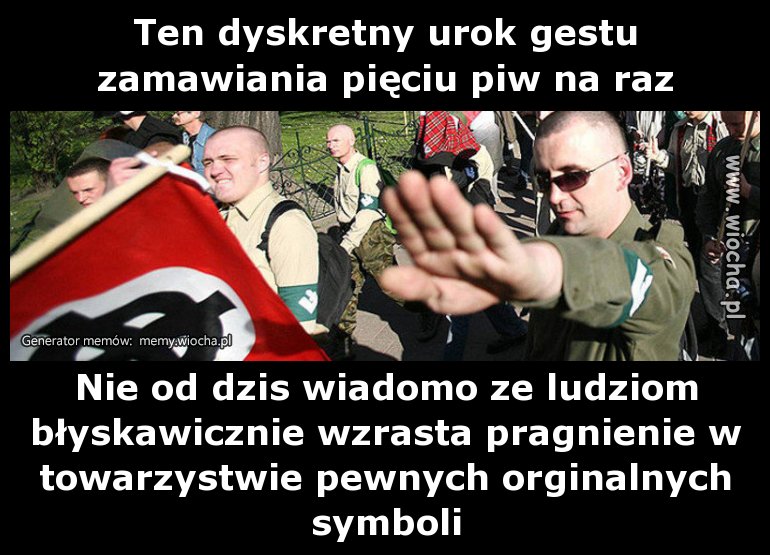 Ten dyskretny urok gestu zamawiania pięciu piw na