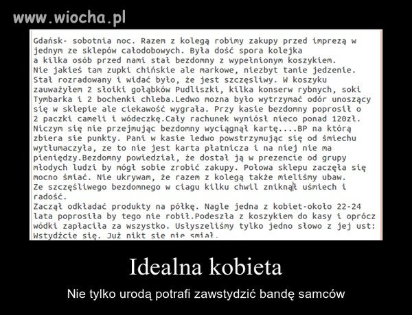 Zachowała się jak normalny człowiek
