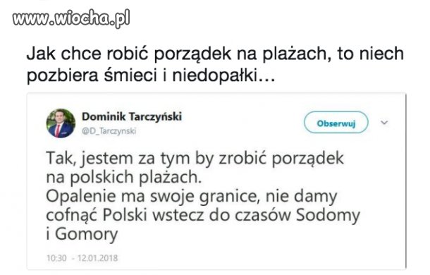 Jak chce robić porządek na plażach, 