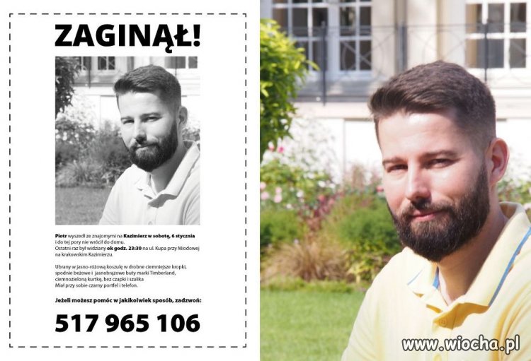 Zaginął Piotr Kijanka z Krakowa. 