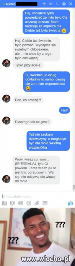 Teraz już wie, jak smakuje odrzucenie