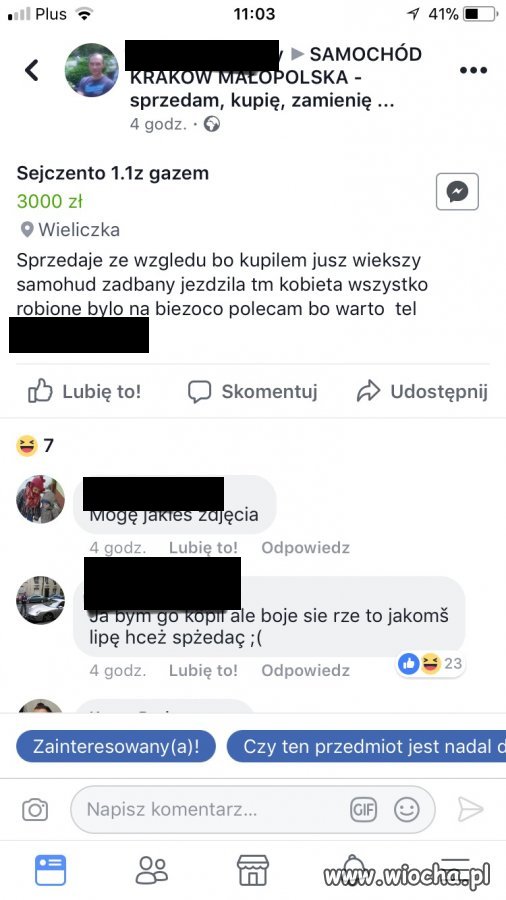 Sprzedam samohud