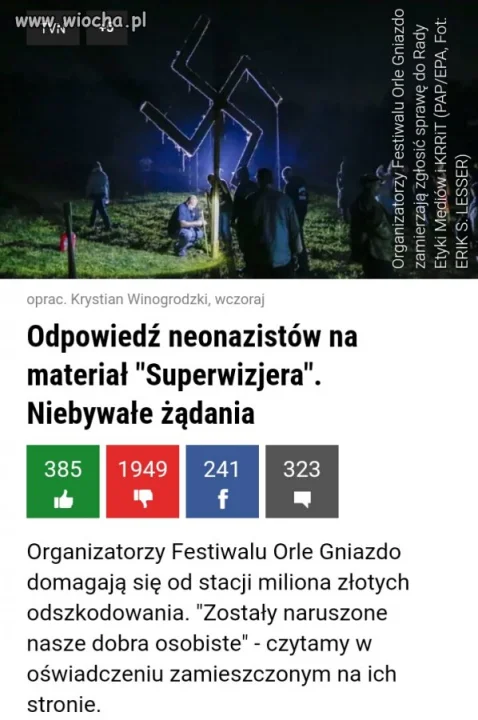 Żądają grubego 