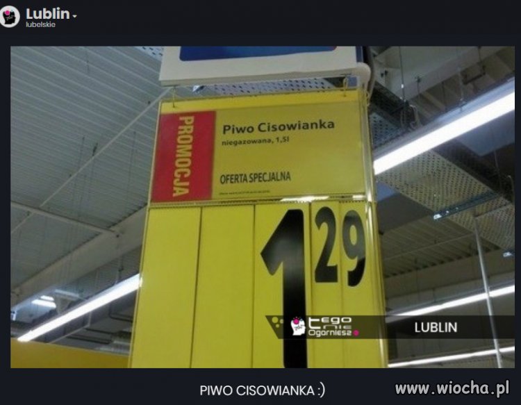 Piwo Cisowianka ??