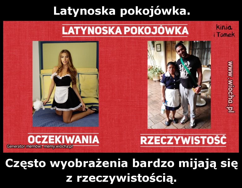Latynoska pokojówka.
