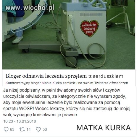 Jestem za tym aby każdy który nie popiera