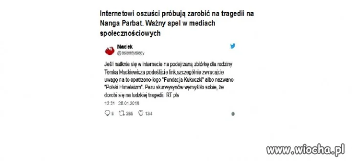 Uwaga hienny już żerują