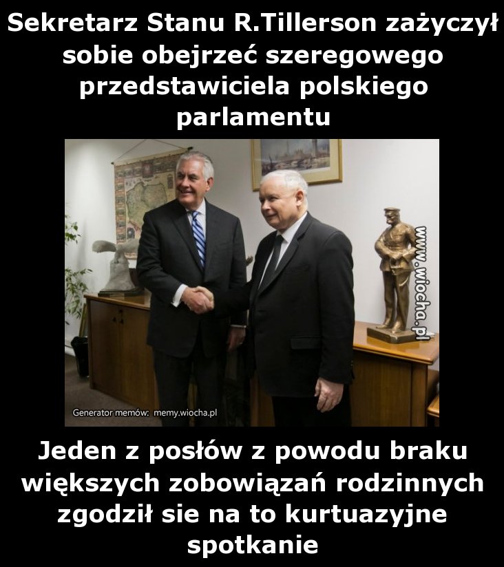 Sekretarz Stanu R.Tillerson zażyczył sobie