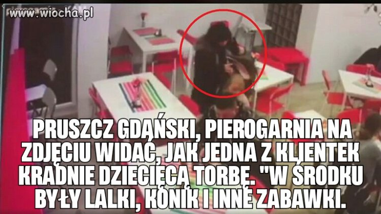 Złodziejka oddała plecak...