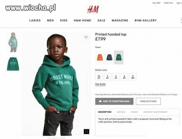 Po opublikowaniu tego zdjęcia firma H&M została 