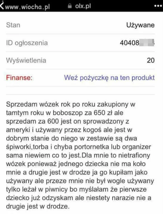 Sprzedam wózek 