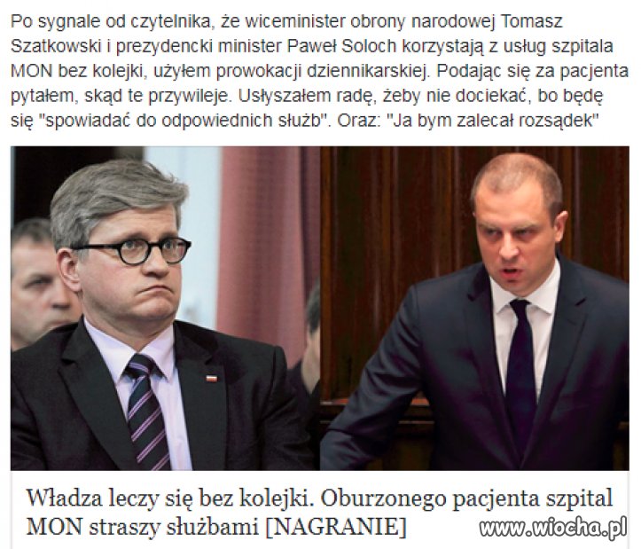 Prowokacja dziennikarska nie jest na rękę politykom.