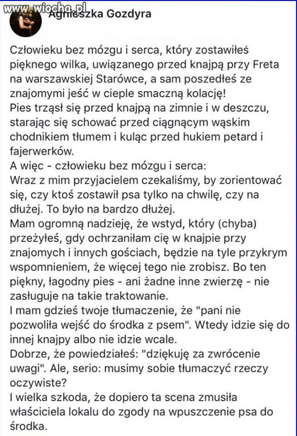 Szkoda, że tylko 
