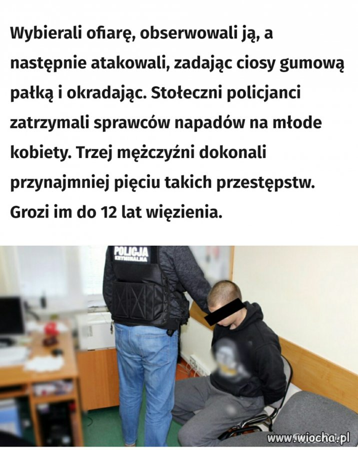 We trzech z gumową pałką napadali na kobiety