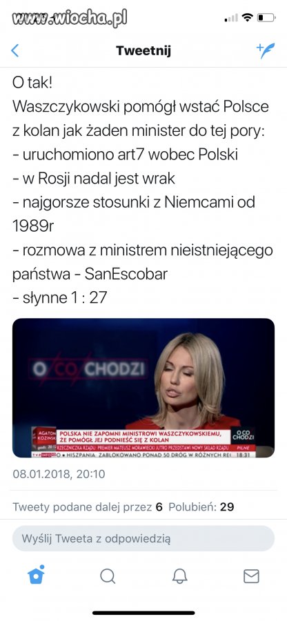Jest taki dobry i dlatego go odwołują 