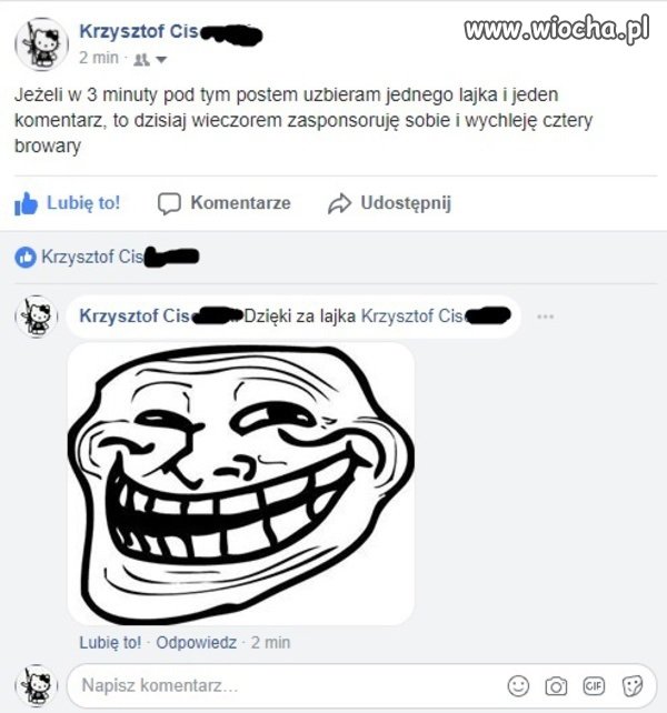 Kiedy sam sobie lajkujesz