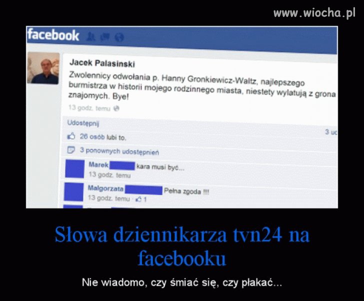 Jacek się zdenerwował