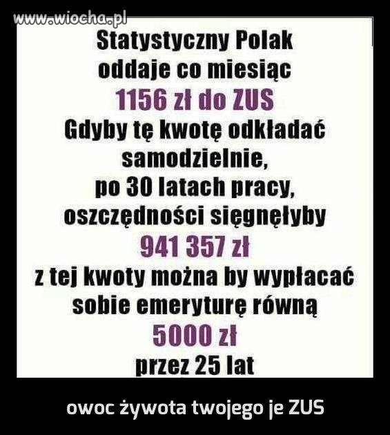 Owoc żywota twojego je ZUS
