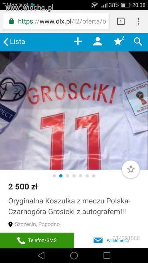 Ordżinal koszulka prosto z meczu :D 