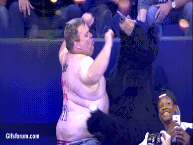 Szczęśliwy fan.