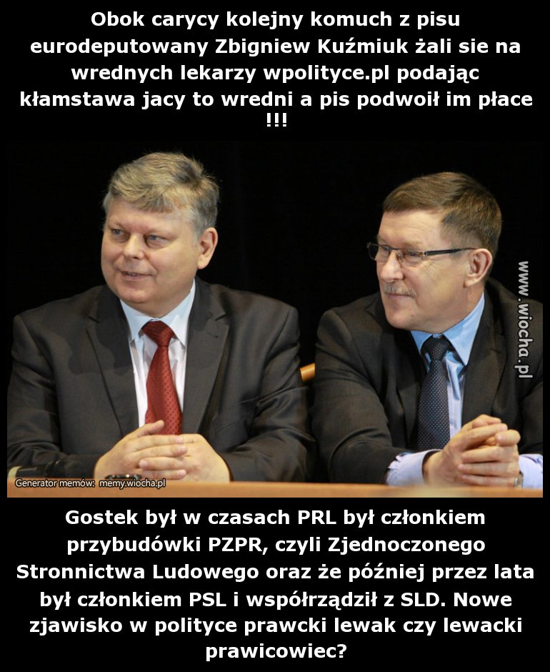 Obok carycy kolejny komuch z pisu eurodeputowany
