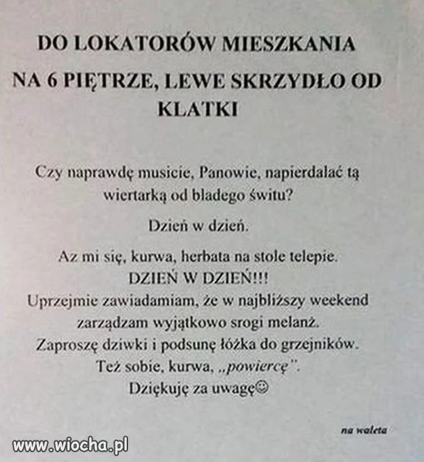 Wkurwiony lokator