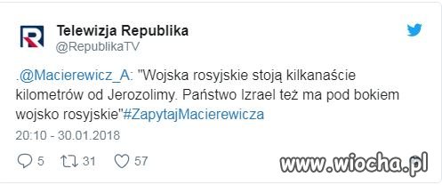 Antek znalazł winnego kłótni żydowsko-polskiej.
