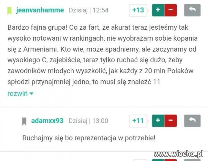 Kibice pomoga, gdy reprezentacja w potrzebie