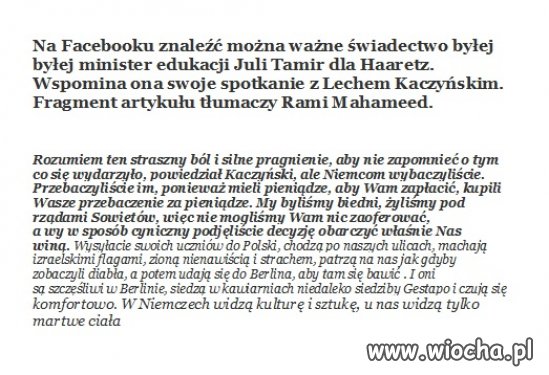 Nie znałem tej wypowiedzi L .Kaczyńskiego ale 