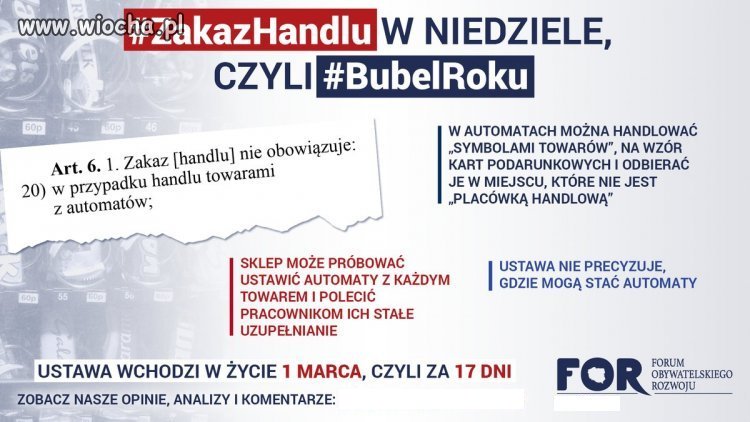 Zakaz handlu juz w marcu 