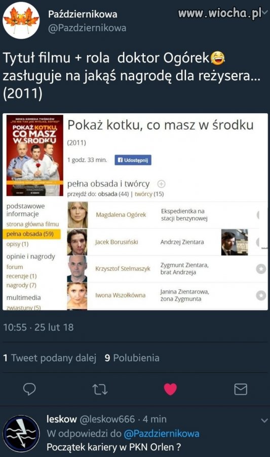Od tego filmu zaczęła się Orlenowa kariera pani Ogórek