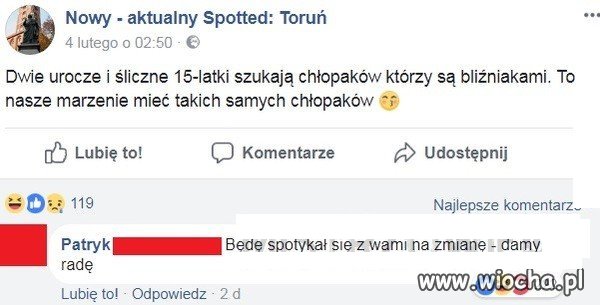 Bardzo zaradny i pomysłowy Patryk.