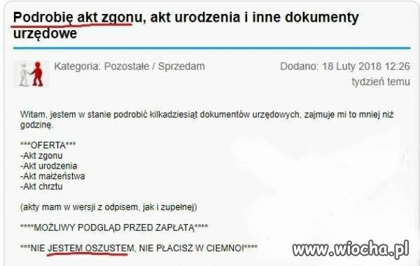 Niby oszust a jednak uczciwy