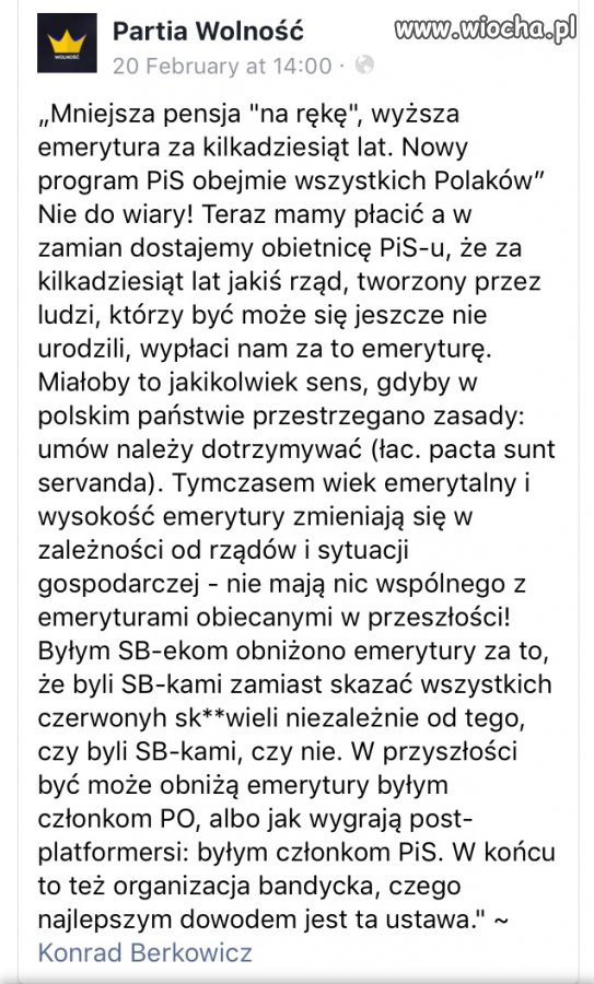Kłamstw emerytalnych nie ma końca