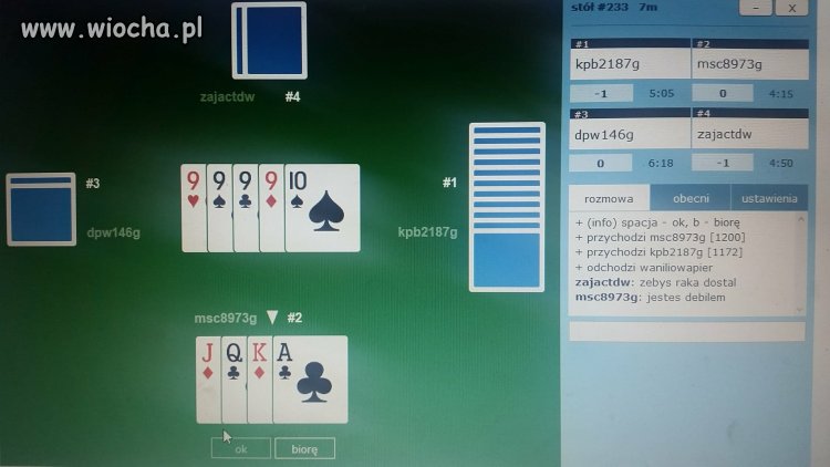Chyba ktoś nie umie przegrywać w pana na kurniku