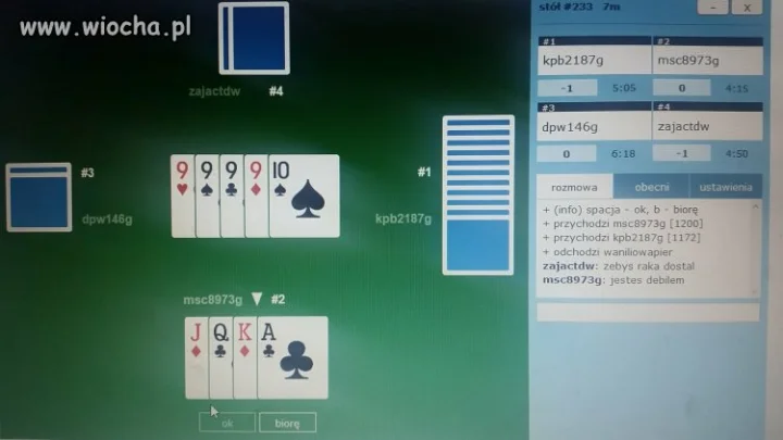 Chyba ktoś nie umie przegrywać w pana na kurniku