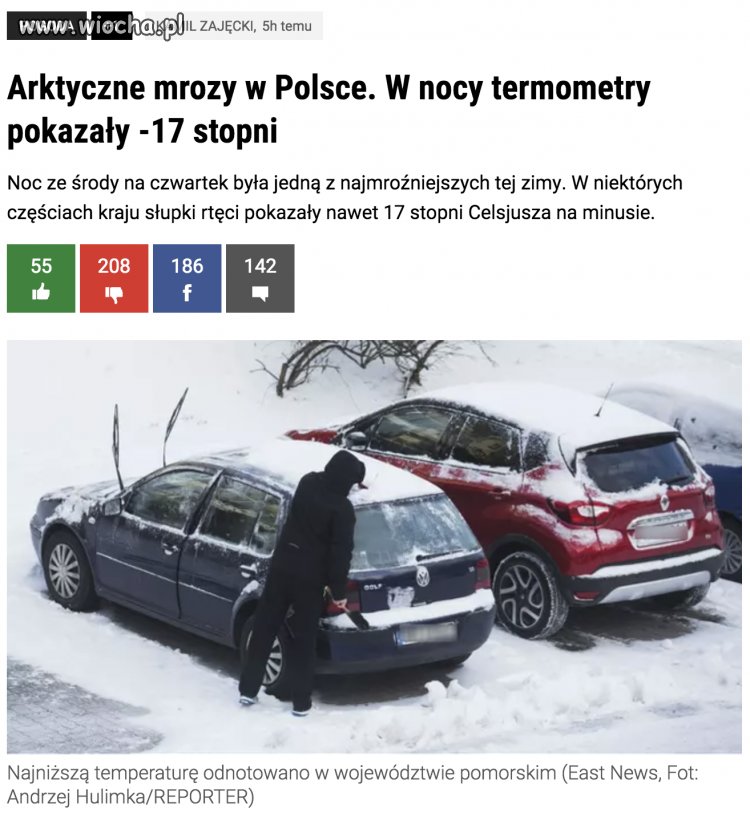 Arktyczne mrozy w (Wirtualnej) Polsce