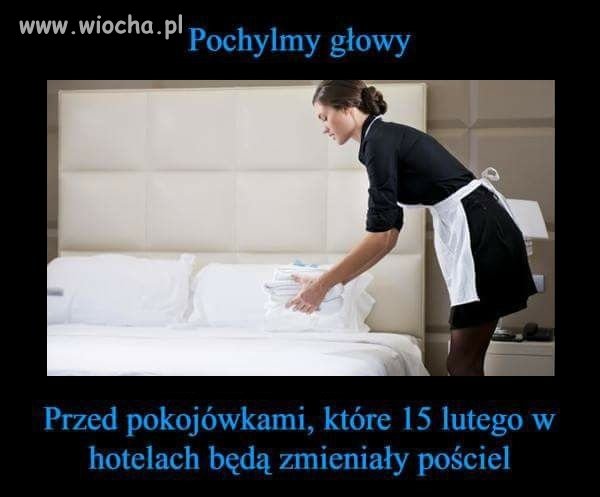 Ciężka praca dziś czeka pokojowki