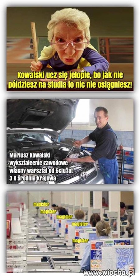 Dyplom to nie wyznacznik mądrości 