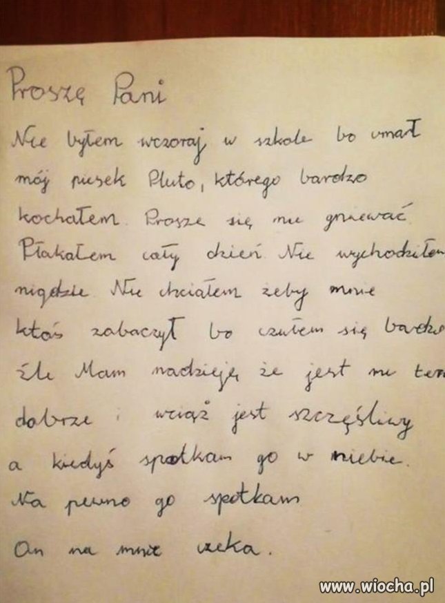 Może jego pokolenie będzie lepsze...