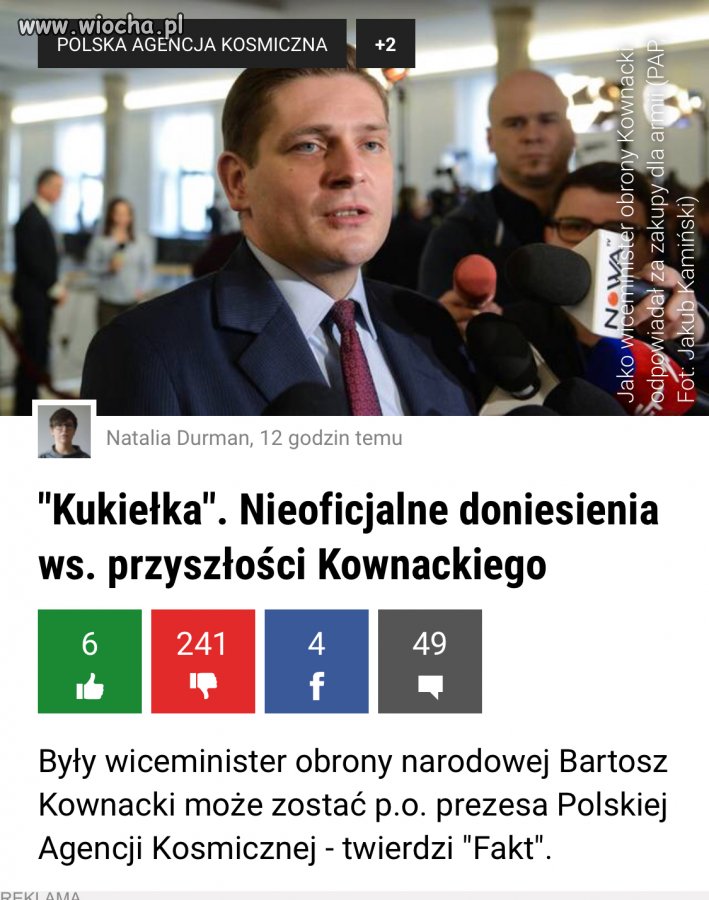 Pewnie chcą prezesa w kosmos wysłać 