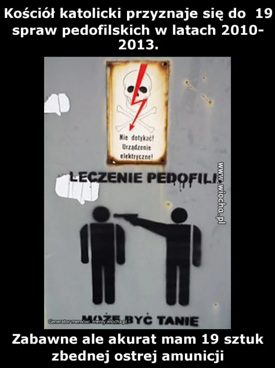 Kościół katolicki przyznaje się do  19 spraw