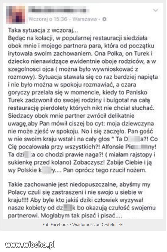 Turas rzucił nożem w lokalu.