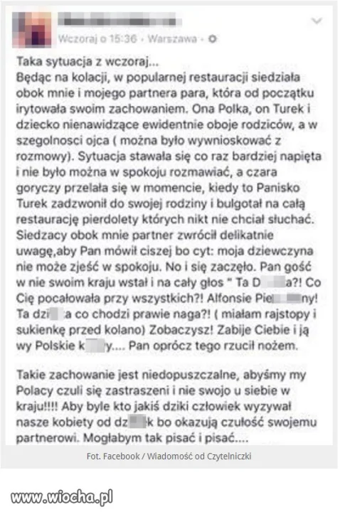 Turas rzucił nożem w lokalu.