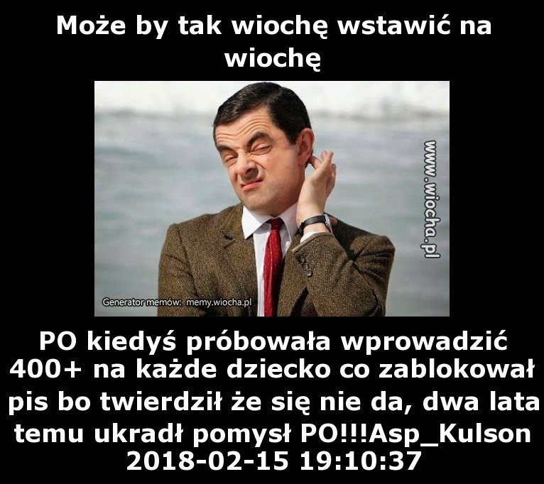 Może by tak wiochę wstawić na wiochę 