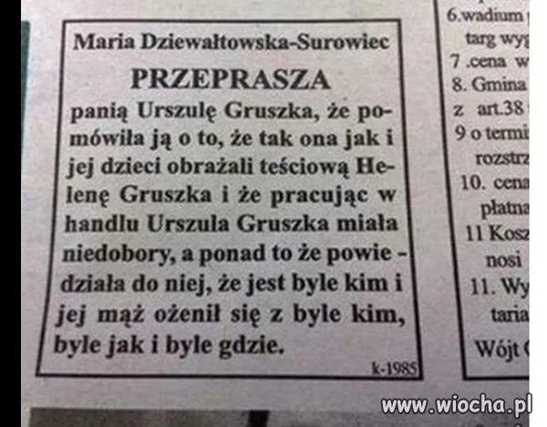 Oficjalne przeprosiny